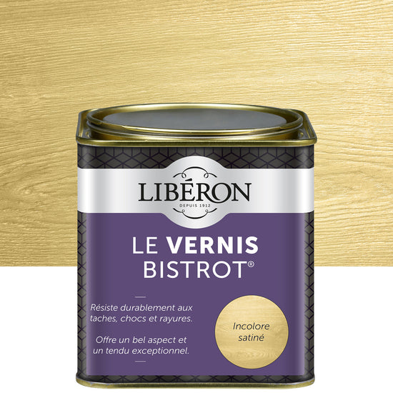 Pot de vernis Libéron Le Vernis Bistrot, teinte Incolore Satiné