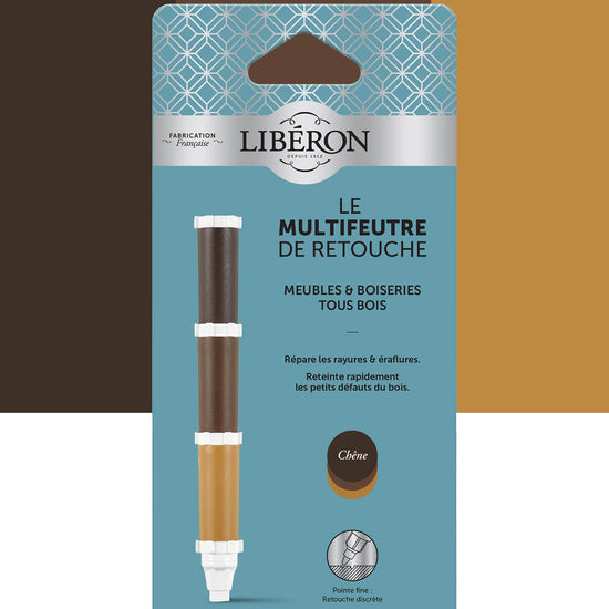 Pack de 3 unités du feutre Libéron Le Multifeutre de Retouche, teinte Chêne