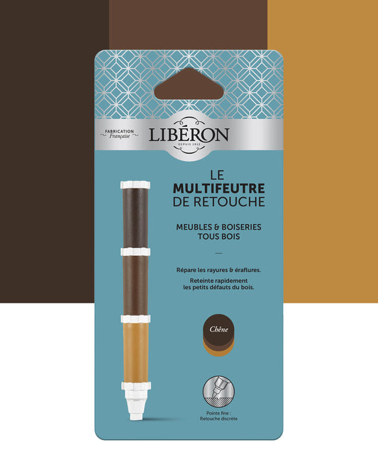 Pack de 3 unités du feutre Libéron Le Multifeutre de Retouche, teinte Chêne