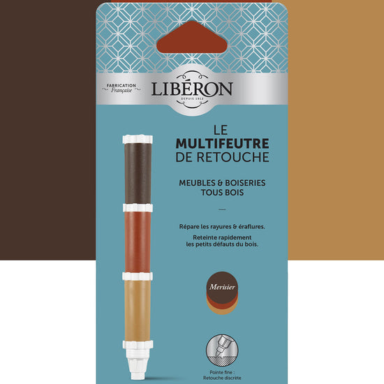 Pack de 3 unités du feutre Libéron Le Multifeutre de Retouche, teinte Merisier