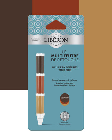 Pack de 3 unités du feutre Libéron Le Multifeutre de Retouche, teinte Merisier