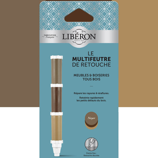 Pack de 3 unités du feutre Libéron Le Multifeutre de Retouche, teinte Noyer