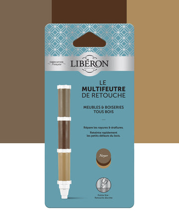 Pack de 3 unités du feutre Libéron Le Multifeutre de Retouche, teinte Noyer