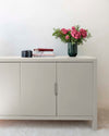Commode peinte à la peinture Meuble Signé teinte Gris Ombré aspect Velours Libéron