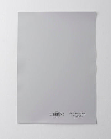 Échantillon de peinture 163 Faubourg Libéron, teinte Gris Fer Blanc