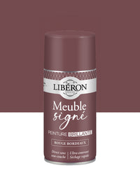 Pot de peinture meuble aérosol Libéron Meuble Signé, teinte Rouge Bordeaux aspect Brillant