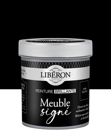 Pot de peinture meuble Libéron Meuble Signé, teinte Noir de Lave aspect Brillant