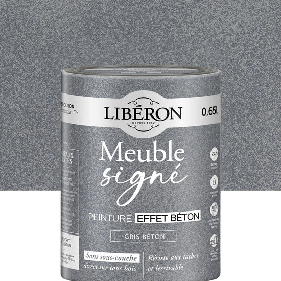 Pot de peinture à effet Libéron L'Effet Béton, teinte Gris Béton