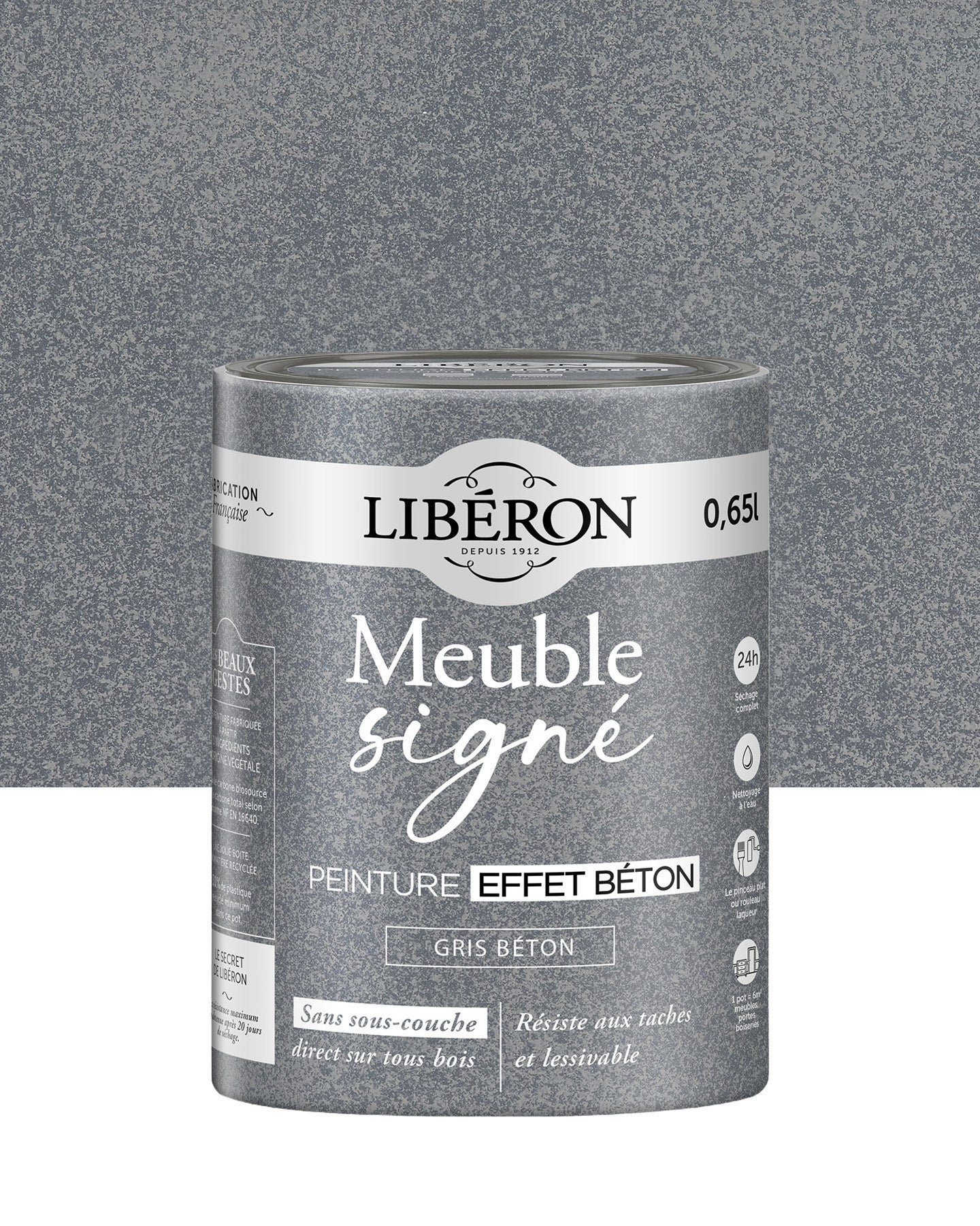 Pot de peinture à effet Libéron L'Effet Béton, teinte Gris Béton