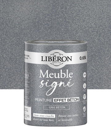 Pot de peinture à effet Libéron L'Effet Béton, teinte Gris Béton