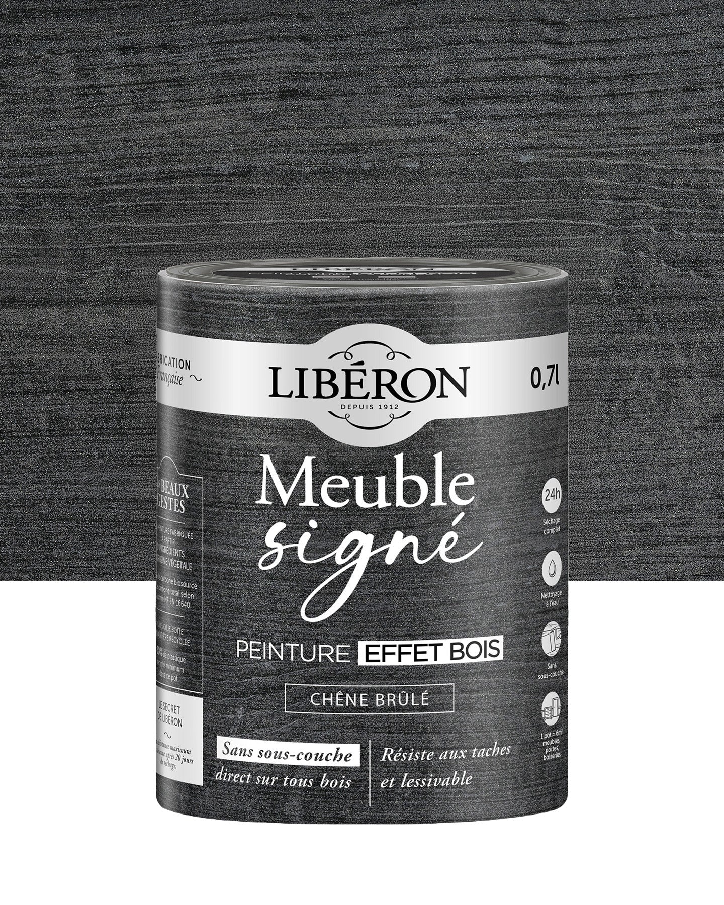 Pot de peinture à effet meuble Libéron Meuble Signé, Effet Bois teinte Chêne Brûlé