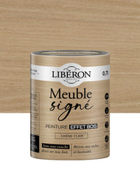 Pot de peinture à effet meuble Libéron Meuble Signé, Effet Bois teinte Chêne Clair