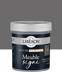 Pot de peinture magnétique Libéron Meuble signé, gris mat, format 0,5 L.
