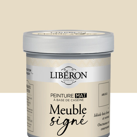 Pot de peinture meubles Libéron Meuble Signé, teinte Argile, aspect mat profond