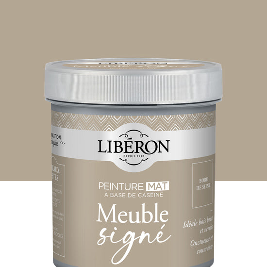 Pot de peinture meubles Libéron Meuble Signé, teinte Bord de Seine, aspect mat profond