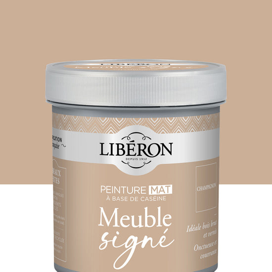Pot de peinture meubles Libéron Meuble Signé, teinte Champignon, aspect mat profond