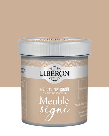Pot de peinture meubles Libéron Meuble Signé, teinte Champignon, aspect mat profond