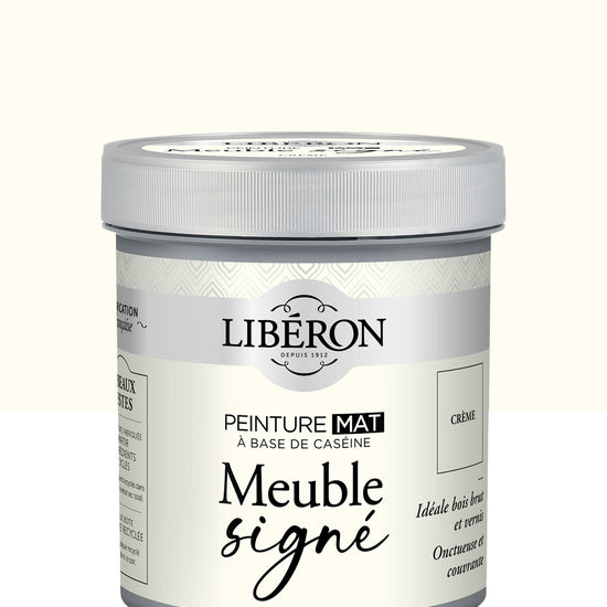 Pot de peinture meubles Libéron Meuble Signé, teinte Crème, aspect mat profond