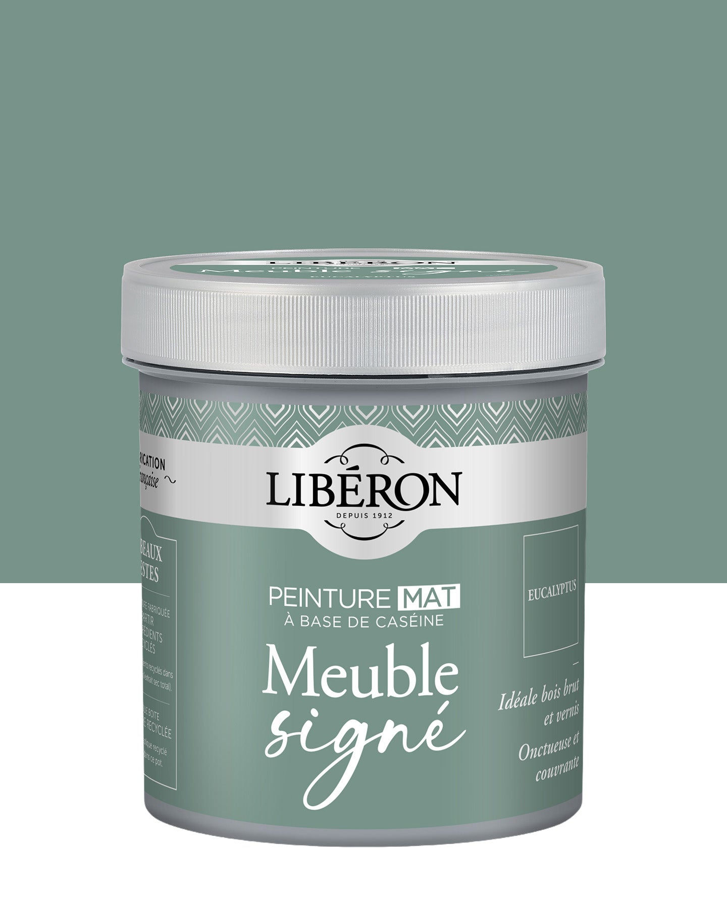 Pot de peinture meubles Libéron Meuble Signé, teinte Eucalyptus, aspect mat profond