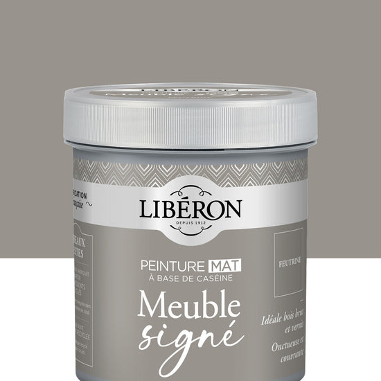 Pot de peinture meubles Libéron Meuble Signé, teinte Feutrine, aspect mat profond