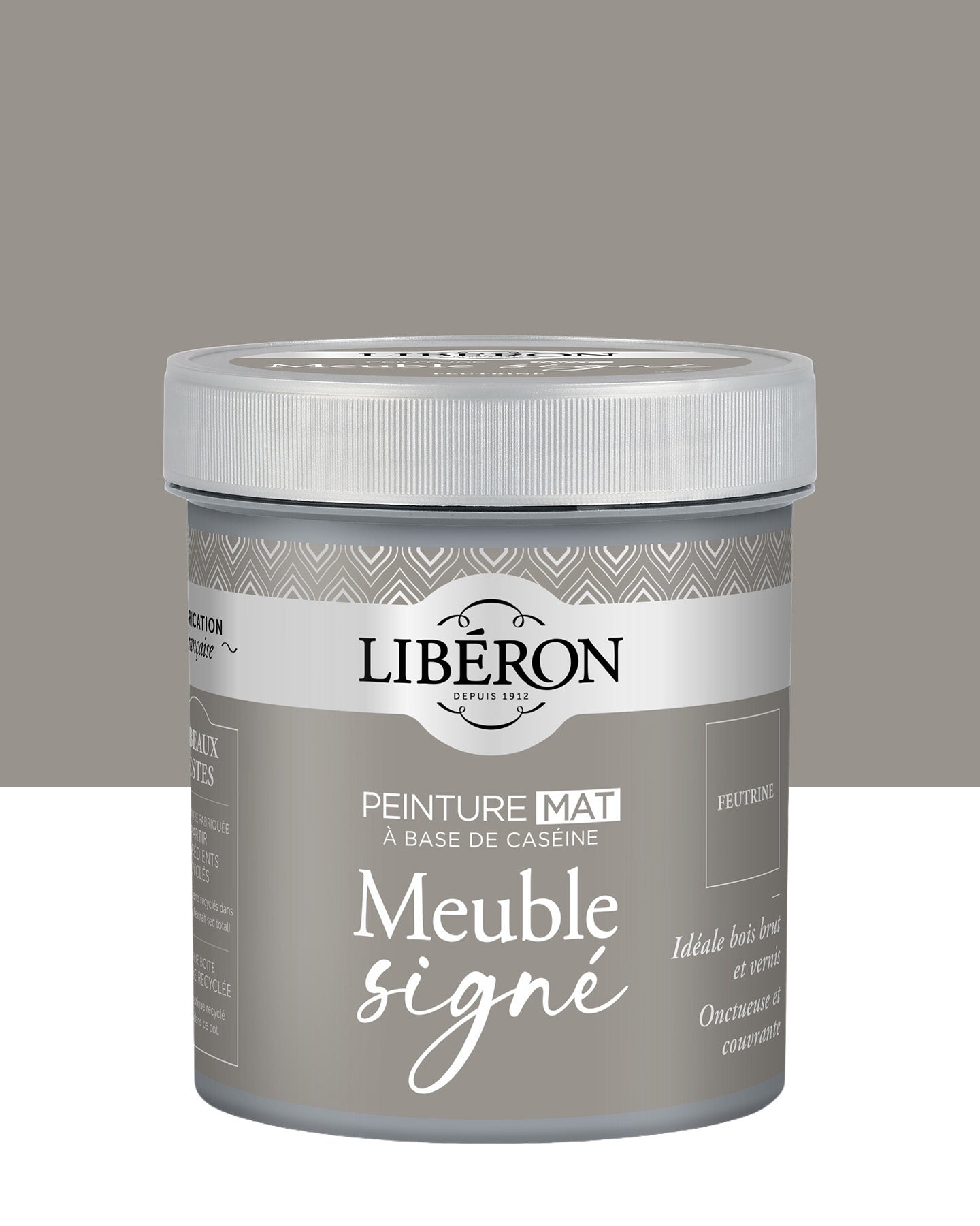 Pot de peinture meubles Libéron Meuble Signé, teinte Feutrine, aspect mat profond