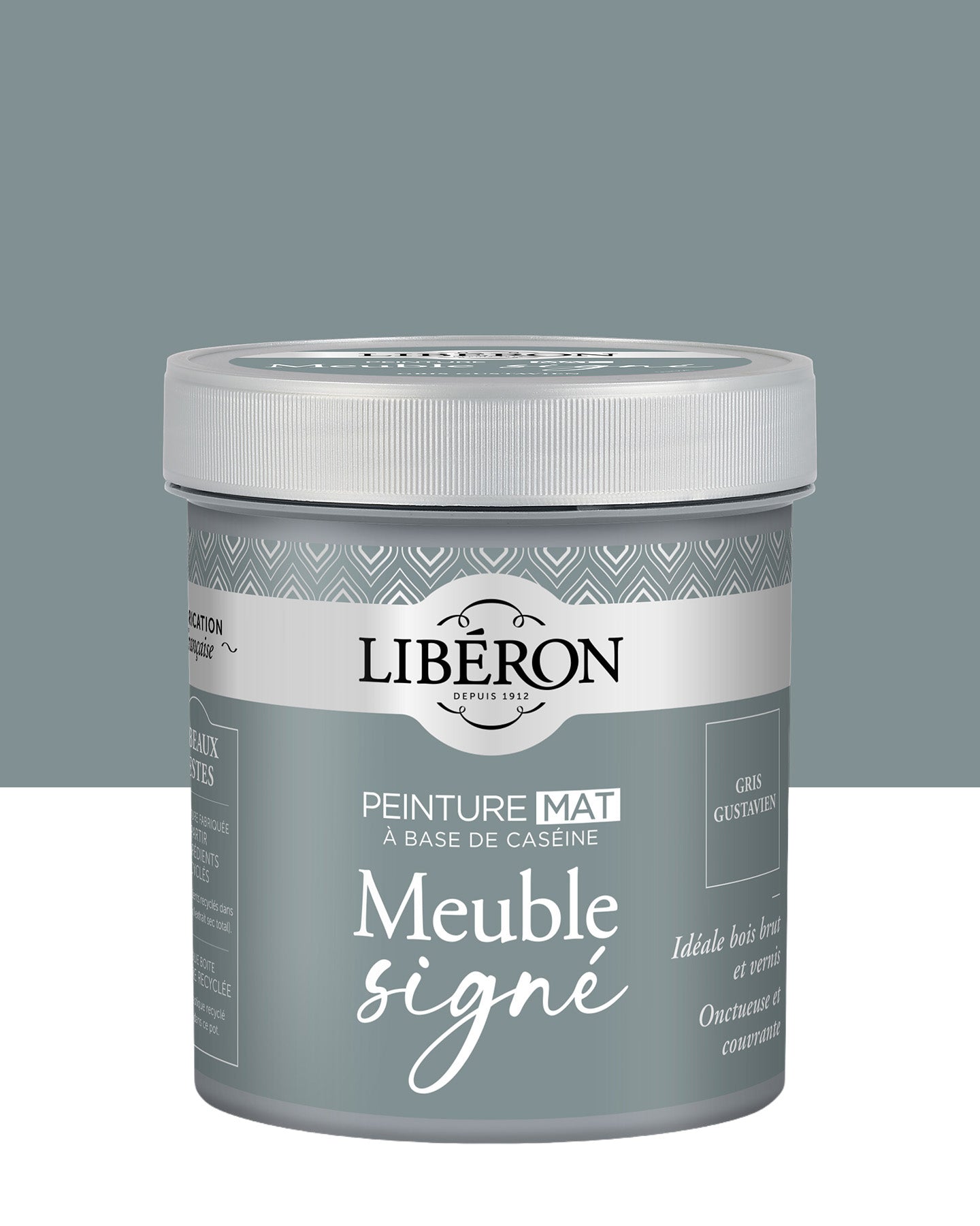 Pot de peinture meubles Libéron Meuble Signé, teinte Gris Gustavien, aspect mat profond