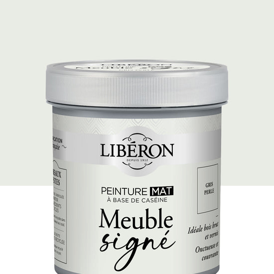 Pot de peinture meubles Libéron Meuble Signé, teinte Gris Perlé, aspect mat profond