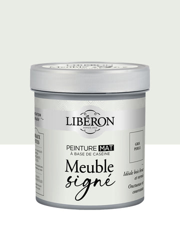 Pot de peinture meubles Libéron Meuble Signé, teinte Gris Perlé, aspect mat profond
