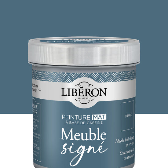 Pot de peinture meubles Libéron Meuble Signé, teinte Orage, aspect mat profond