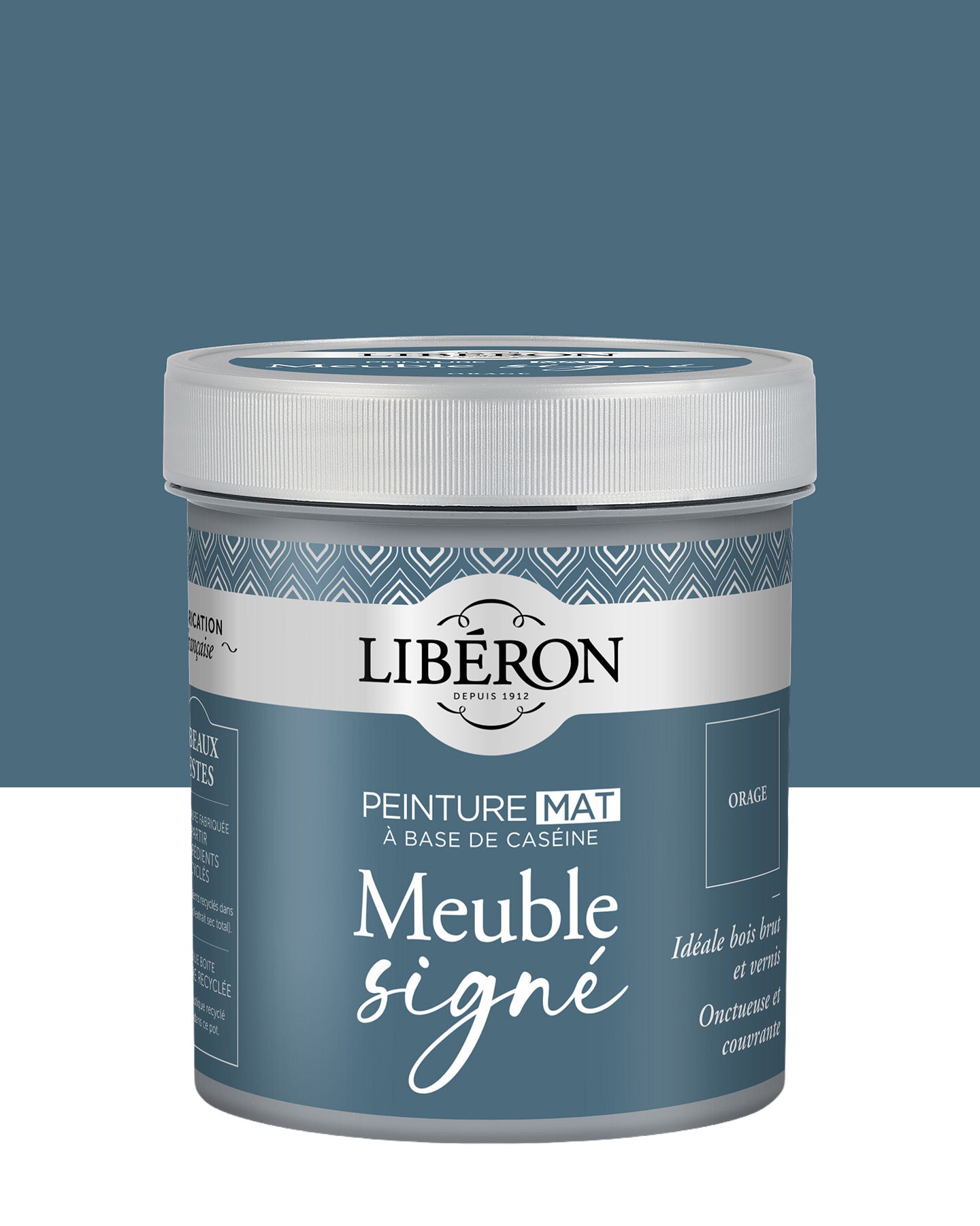 Pot de peinture meubles Libéron Meuble Signé, teinte Orage, aspect mat profond