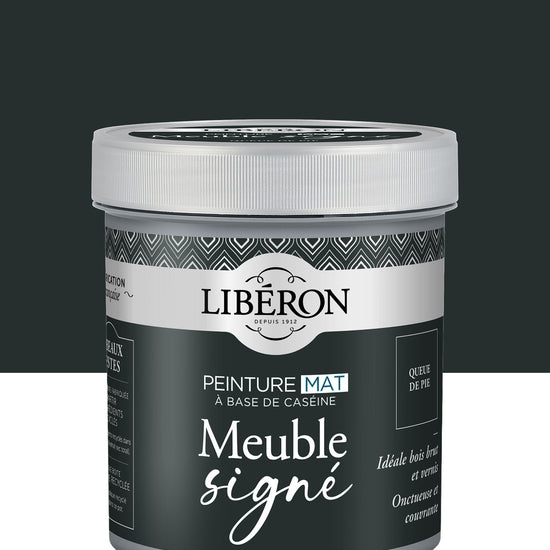 Pot de peinture meubles Libéron Meuble Signé, teinte Queue de Pie, aspect mat profond