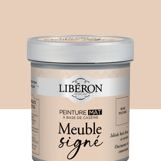 Pot de peinture meubles Libéron Meuble Signé, teinte Rose Poudré, aspect mat profond