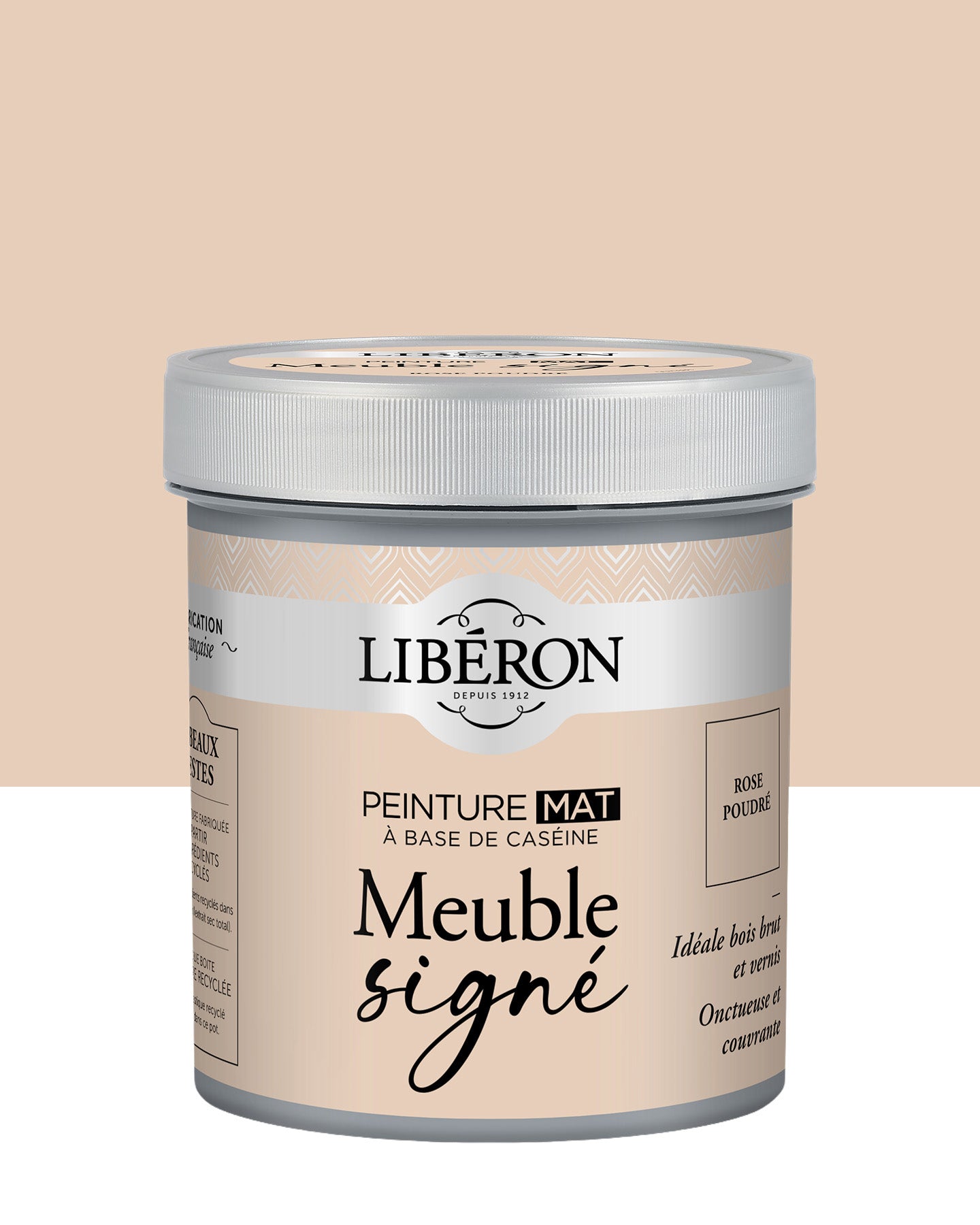Pot de peinture meubles Libéron Meuble Signé, teinte Rose Poudré, aspect mat profond