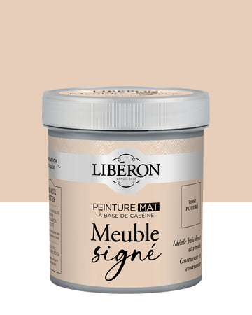 Pot de peinture meubles Libéron Meuble Signé, teinte Rose Poudré, aspect mat profond