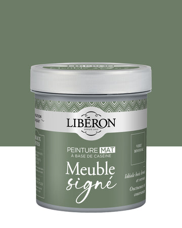 Pot de peinture meubles Libéron Meuble Signé, teinte Vert Bivouac, aspect mat profond