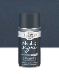 Pot de peinture meuble aérosol Libéron Meuble Signé, teinte Black Blue Poudré aspect Métal