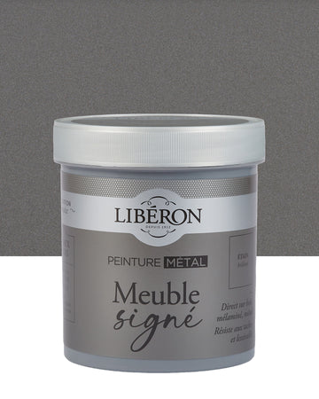 Pot de peinture meuble Libéron Meuble Signé, teinte Étain Brillant aspect Métal