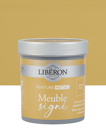 Pot de peinture meuble Libéron Meuble Signé, teinte Or Pur Brillant aspect Métal