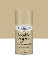 Pot de peinture meuble aérosol Libéron Meuble Signé, teinte Beige Cannage aspect Velours
