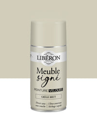 Pot de peinture meuble aérosol Libéron Meuble Signé, teinte Grège Brut aspect Velours