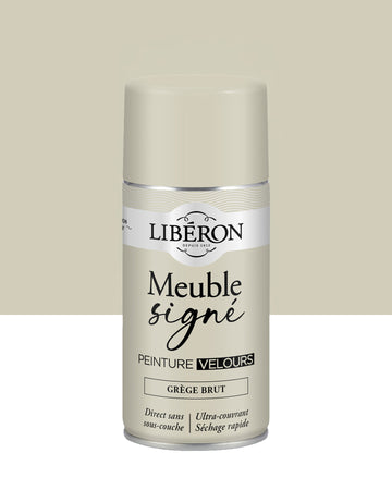 Pot de peinture meuble aérosol Libéron Meuble Signé, teinte Grège Brut aspect Velours