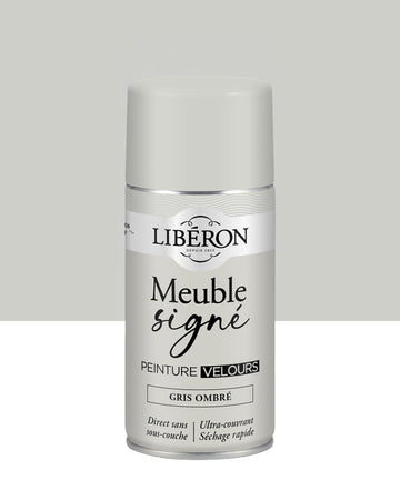 Pot de peinture meuble aérosol Libéron Meuble Signé, teinte Gris Ombré aspect Velours