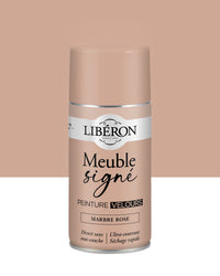 Pot de peinture meuble aérosol Libéron Meuble Signé, teinte Marbre Rose aspect Velours