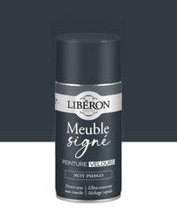 Pot de peinture meuble aérosol Libéron Meuble Signé, teinte Nuit Indigo aspect Velours