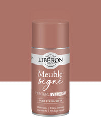 Pot de peinture meuble aérosol Libéron Meuble Signé, teinte Ocre Terracotta aspect Velours