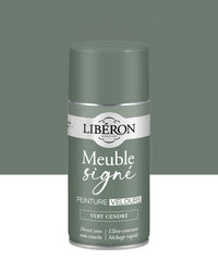 Pot de peinture meuble aérosol Libéron Meuble Signé, teinte Vert Cendré aspect Velours