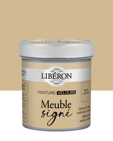 Pot de peinture meuble Libéron Meuble Signé, teinte Beige Cannage aspect Velours