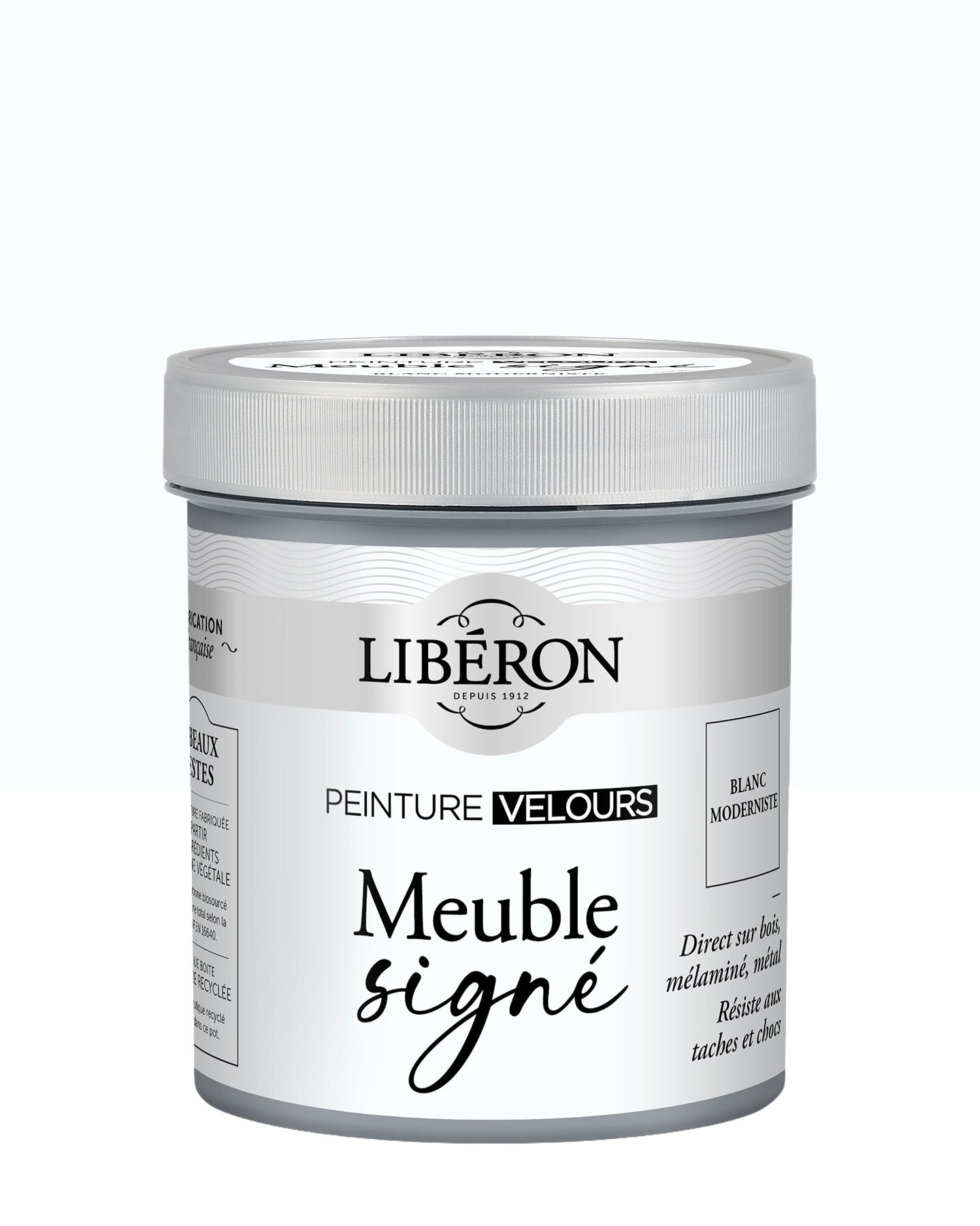 Pot de peinture meuble Libéron Meuble Signé, teinte Blanc Moderniste aspect Velours