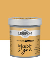 Pot de peinture meuble Libéron Meuble Signé, teinte Ciré Jaune aspect Velours