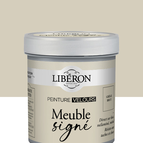 Pot de peinture meuble Libéron Meuble Signé, teinte Grège Brut aspect Velours